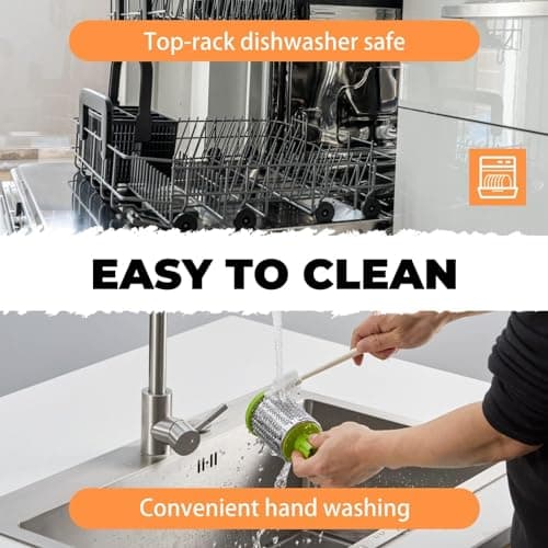 KucheCraft Cheese Grater hand crank, Kitchen Parmesan Cheese Grater with 2 Stainless Steel Drums, Rotary Cheese Graters Handheld for Grating and Shredding Hard Cheese, Chocolate 7