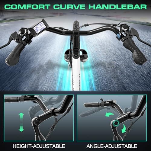 Vivi Electric Bike for Adults, 1000W Peak Ebike 26" Electric Cruiser Bike 22MPH Step Through Electric Bike with 48V Removable Battery, 7 Speed Electric City Commuter Bicycle, SGS Certified to UL2849 6