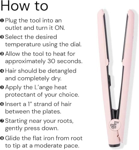 L'ANGE HAIR Le Ceramique 1-Pass Flat Iron Hair Straightener | Fast Heating Ceramic Flat Iron | Best Hot Tools Professional Hair Straightener to Lock in Moisture & Shine | (Blush) 6