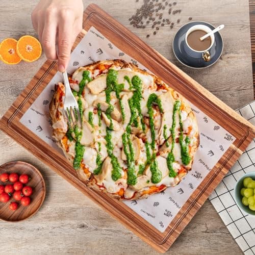 20 Inch Large Acacia Wood Cutting Board 1.5" Thick, Reversible Wooden Cutting Board for Kitchen, Charcuterie Board Cheese Board with Deep Groove, Chopping Board for Meat, Vegetables, Fruit 6