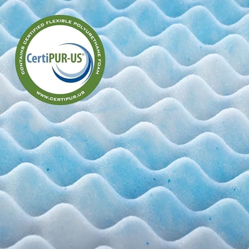 ZINUS 4 Inch Swirl Gel Cooling Memory Foam Mattress Topper, Smaller, More Convenient WonderBox Packaging, Cooling, Airflow Design, CertiPUR-US Certified, King 8