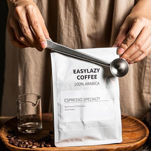 2 Pcs Coffee Scoop,2-In-1 Coffee Spoon Clip,1 Tablespoon 15ML Coffee Spoon Measuring for Ground Coffee,Loose Tea and Powder 5