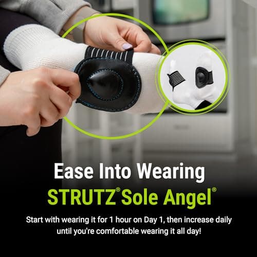 Strutz 2 Pack Sole Angel - The Original Patented Arch Support and Compression Technology - Plantar Fasciitis Support - Ease Discomfort and Improve Mobility - Metatarsal Foot Pads for Women and Men 6
