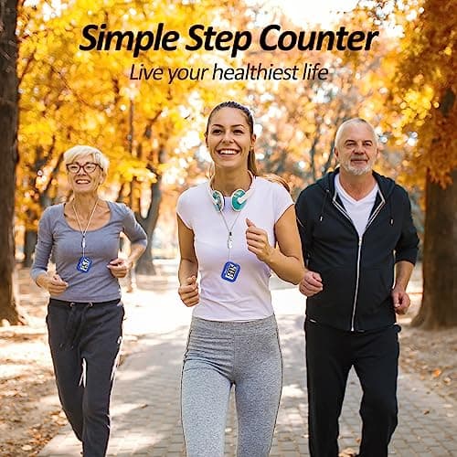 3D Pedometer for Walking, Simple Step Counter for Walking with Removable Clip and Lanyard, Accurate Pedometers for Steps, Step Tracker with Large Display for Men Women and Kids (Blue) 7