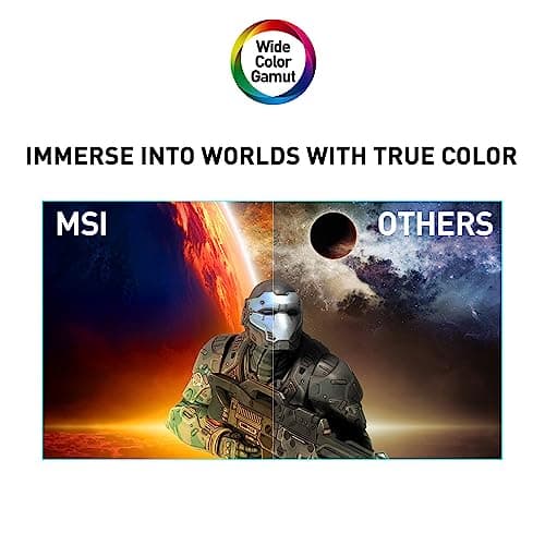 msi G271CP, 27" Gaming Monitor, 1920 x 1080 (FHD), VA, 165Hz, FreeSync Premium, HDMI, Displayport, Tilt, Swivel, Height Adjustable,Pivot 4