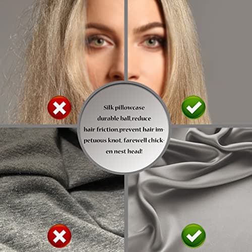 Silk Pillowcase for Hair and Skin,Soft,Breathable and Sliky 100% Standard Size Pillow Cases Set of 2,Both Sides Natural Mulberry Silk Pillowcases with Hidden Zipper(Standard Size 20"X 26",2pcs) 5