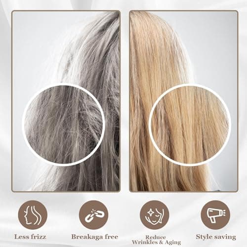 Adubor 100% Silk Pillowcase - Mulberry Silk Pillow Cases, 23 Momme 6A Grade Fibers, Silk Pillow Case for Hair and Skin Health, with Hidden Zipper (Standard 20''×26'', Peacock Blue) 5