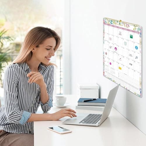 Gannyfer 2026 Calendar, 14" x 11" Floral 2026 Wall Calendar, 18 Months from Oct. 2025 to Mar. 2027, Magnetic Fridge Calendar, Perfect for Home, School, Office (3 Stickers Included) 5