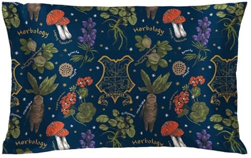 Jay Franco Satin Pillowcase - Standard Size 20x30 Inch Silky Soft Premium Pillow Cover, Blue - Harry Potter