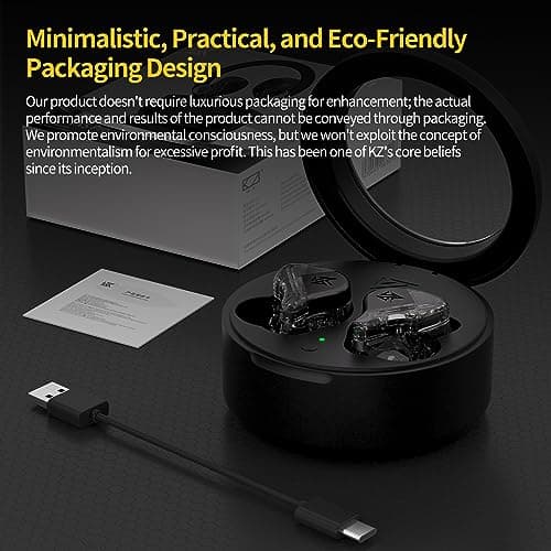 KZ VXS Pro True Wireless Sound Isolation Earbuds, QCC5171 aptX Lossless Bluetooth 5.3 Headphones, 10mm Drivers with Big Bass, Built-in Mic in-Ear Earphones 32H Playtime 7