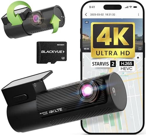BlackVue DR970X-2CH LTE Plus (NA) 128GB | 2-Channel 4K Cloud Dashcam with Built-in LTE, STARVIS 2 Sensor, Parking Mode, Auto Cloud Event Backup, WiFi, GPS, Up to 512GB