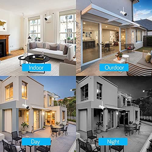 xmartO WG3034 2k Security Camera Outdoor, AC Powered Security Camera Outdoor Wireless WiFi with 2-Way Audio, Night Vision Motion Detection Notification,Cloud and SD Card Storage 8