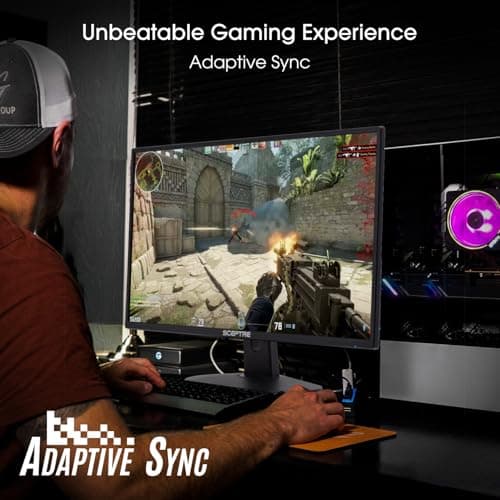 Sceptre 24 Inch 75Hz 1080p LED Monitor with Build-in Speakers HDMI VGA Ports, New Black 2019 (E248W-1920) 5