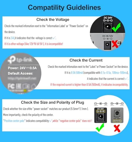 24V 0.5A 0.65A AC DC Switching Power Supply Adapter for 100ml 200ml 300ml 400ml 500mL Essential Oil Diffusers and Aroma Diffuser Humidifier EK1858, 6 Ft Long Power Cord UL Listed White 5