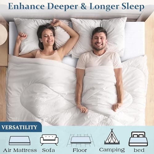 Airensky 2 Inch Memory Foam Mattress Topper, Cooling Gel Infused High Density Twin (39"x75") Topper with Removable Skin-Friendly Cover, Bed Topper for Pressure Relief Back Pain, CertiPUR-US Certifie 6