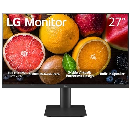LG 27MS500-B 27 inch IPS FHD (1920x1080) 100Hz 5ms Reader Mode Borderless Design OnScreen Control Black Stabilizer DAS Crosshair HDMI Black (Renewed)