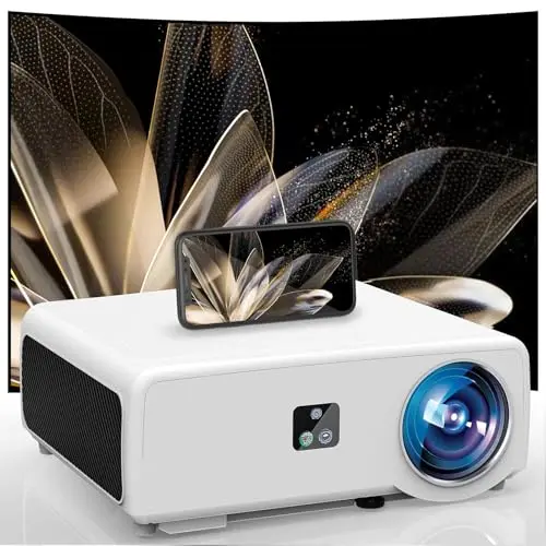 2100 Ansi 4K Projector with WIFI and Bluetooth,Outdoor Movie Projector Auto Focus,ARC,DoIby Audio,PPT,Home Theater Projector 4k HDR10,30W Speaker,500''Display,Compatible w/ TV Sticks,iOS,Android,PC