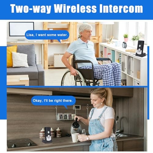Intercom System for Home, 2 Way Voice Intercom Wireless, Home Intercom System Super Long Range Intercomunicador Intercom Doorbell System Unit for Home Hospital Office 5