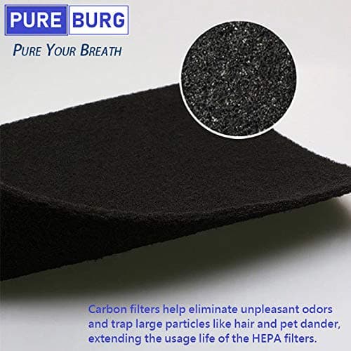 PUREBURG YY25630 Replacement Filter Set Compatible with Lasko HF25630 Pure Platinum HEPA Air Purifier, H13 4-Stage Filtration Tio2 Activated carbon Air Clean Dust VOCs 7