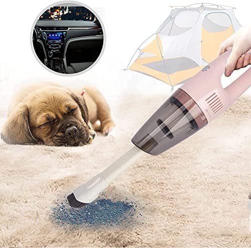 Portable Handheld Vacuum Cleaner Cordless, Cleaner for Dirt Home Pet Hair, Car Interior Dust, Power Suction Lightweight Stylish Hand Vacuum (Pink) 6
