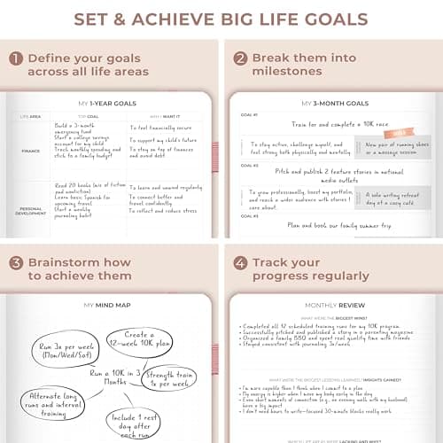 Clever Fox Planner PRO Premium Jan 2026-Jan 2027 – Luxurious Weekly, Monthly & Budget Agenda Organizer for Productivity & Reaching Goals, A4 Hardcover + Keepsake Box – Rose Gold 8
