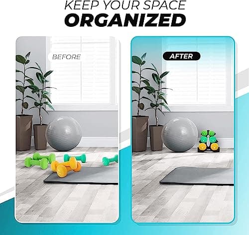 Yes4All 3-Tier Dumbbell Rack, Compact Plastic Weight Stand for 1-8 LB Dumbbells, Small Space-Saving Storage for Home Gym 7