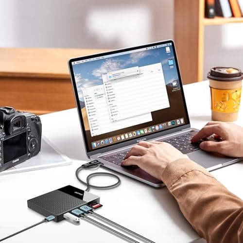 YOTUO 1TB External Hard Drive, USB C Multiport Hub HDD 7-in-1, USB 3.0, SD/TF Card Reader, Docking Station, Multi-Function HDD for Windows, Mac, Android, TV, Phone, Laptop, Desktop, PC 7