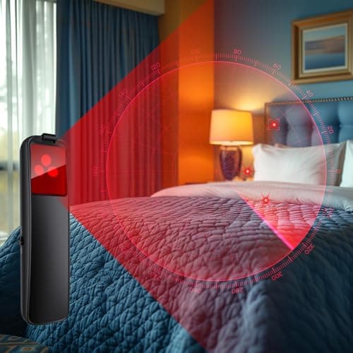 abyliee Upgraded Hidden Camera Detector - AI-Powered Anti-Spy Device, GPS Tracker & Bug Detector, Portable RF Signal Scanner for Hotels, Travel, Home & Office (Black) 6