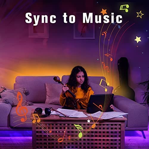 DAYBETTER LED Strip Lights 200 ft (2 Rolls of 100 ft), Smart App Control Lighting Bedroom Rome Decor with Remote, RGB Music Sync Color Changing LED Lights for Party 3