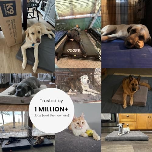 K9 Ballistics Tough Ripstop Orthopedic Crate Bed - Durable Kennel Pad with Washable Cover for Large Dogs, 41 x 27 fits 42” Wire Crate, Obsidian Black 7