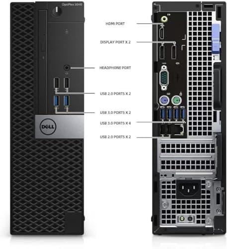 Dell OptiPlex 5040 SFF Desktop Computer PC Bundle Setup with New 23.8" FHD Monitor, Inter Core i5-6600 3.3GHz, 8GB RAM, 256GB SSD, Keyboard & Mouse, Wi-Fi, Bluetooth, Windows 11 Pro (Renewed) 5