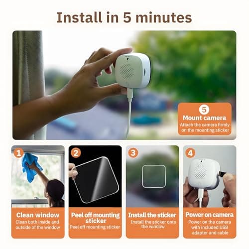 Atlodas Crystal-Clear 2K Security Camera with Color Night Vision, 24/7 Recording & Smart Alerts, 2.4G WiFi Indoor HD Camera for Home Yard Garden Farm, Easy Install (1 Pcs) 6