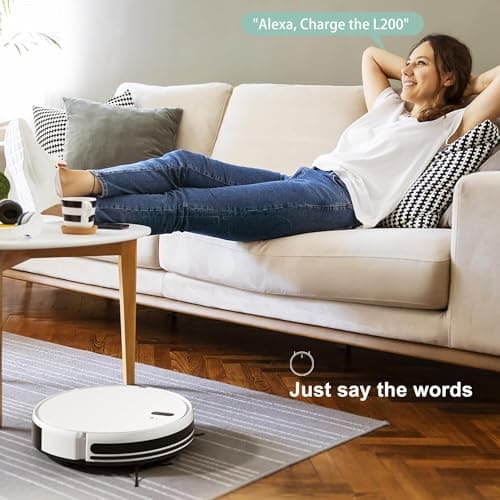 Timnbo Robot Vacuum and Mop, Strong Suction Robot Vacuum Cleaner, 2 in 1 Hair Vacuum for Salons, Self-Charging Robotic Vacuum with Voice/APP/Remote Control for Hard Floor, Pet Hair, Low-Pile Carpet 5