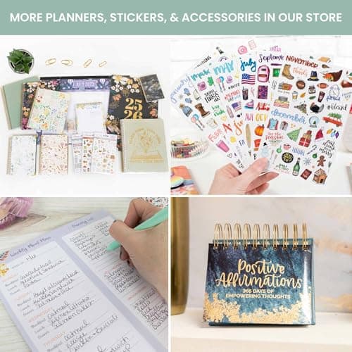 bloom daily planners HARDCOVER Planner 2025-2026 (8.5" x 11") Academic Year (July 2025 - July 2026) - Task Goal Organizer - Monthly & Weekly Inspirational Agenda Book - Garden Party, Beige 7