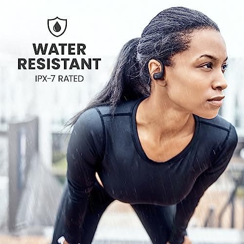 Back Bay Audio Runner 60 Wireless Running Earbuds, 80 Hour Long Battery Life Over The Ear Earbuds with EarHooks, Wrap Around Earphones Wireless Bluetooth Earphones with Microphone, in Ear Headphones 5