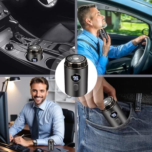 Unisex Mini Portable Electric Shaver, USB Rechargeable Waterproof Electric Razor, for Car, Travel, Home Use(Gray) 6