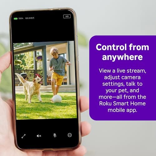 Roku Outdoor Camera - Home Security - IP65 Weather Resistant Wired Security Camera & Pet Monitor with 1080p HD Night Vision, Works with Alexa & Google, WDR, Motion & Sound Detection 6