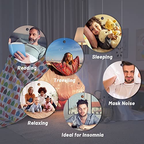 EasyHome Sleep Sound Machine White Noise Machines with 30 Soothing Sounds 12 Adjustable Night Light 10 Adjustment Brightness 32 Levels of Volume 5 Timers and Memory Function Home Travel Office 7