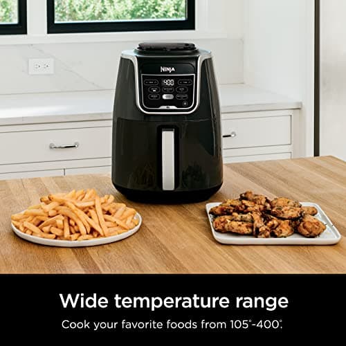 Ninja | XL Single Basket Air Fryer | 5.5 QT Capacity fits 3lbs of Wings | 5-in-1Air Fry, Roast, Bake,Reheat & Dehydrate |Dishwasher Safe Parts & Recipe Guide | Grey |AF150AMZ 7