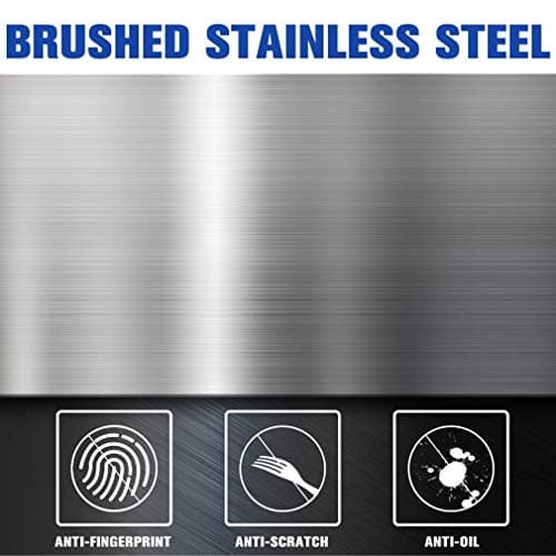 FDW Garbage Can 13 Gallon 50 Liter Kitchen Trash Can for Bathroom Bedroom Home Office Automatic Touch Free High-Capacity with Lid Brushed Stainless Steel Waste Bin 5