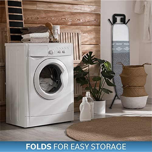 Bartnelli by Rorets Classic Ironing Board with New Patent EZ-Glide Technology, Made in Europe, Premium Iron Board with Iron Rest, 4 Layer Cover, 13x43 Surface, Height Adjustable to 36", 4 Steel Legs 5