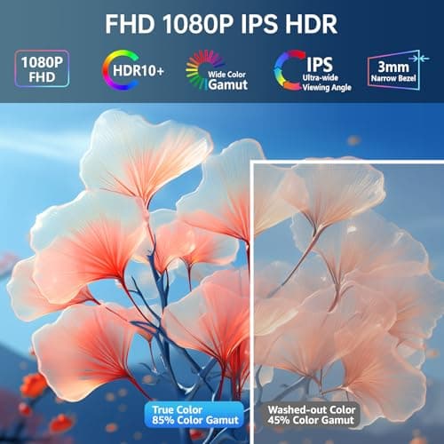 VisionOwl Portable Monitor 15.6 Inch 1080P FHD 85% sRGB Second Screen, USB-C HDMI HDR FreeSync Travel Monitor for Laptop MacBook PC PS5 Xbox, VESA Mountable, with Speakers, Cover Stand, Black 5