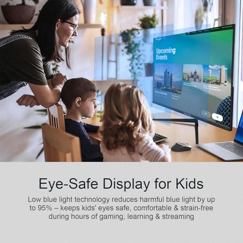 32 Inch 4K UHD Monitor, 3840 x 2160 Fast IPS Computer Monitor, 3000:1 Contrast, sRGB 120%, Blue Light Filter, Free-Sync, Zero Frame Screen With HDMI, DisplayPort for Home and Office, VESA(100x100mm) 7