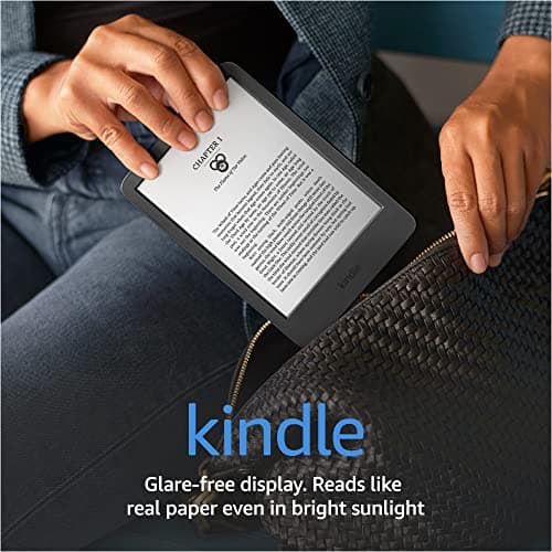 Amazon Kindle – The lightest and most compact Kindle, with extended battery life, adjustable front light, and 16 GB storage – Black 10