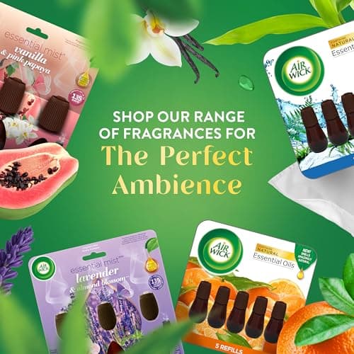 Air Wick Essential Mist Starter Kit, Diffuser + 1 Refill, Lavender and Almond Blossom, Air Freshener, Essential Oils 10