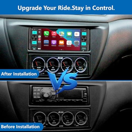 Single Din Radio Car Stereo with Wireless Apple CarPlay,Single Din Touchscreen Radio,Car Radio Bluetooth Support Android Auto,Mirror Link,Car Radio with Backup Camera GPS USB FM/AM EQ MIC (Black) 5