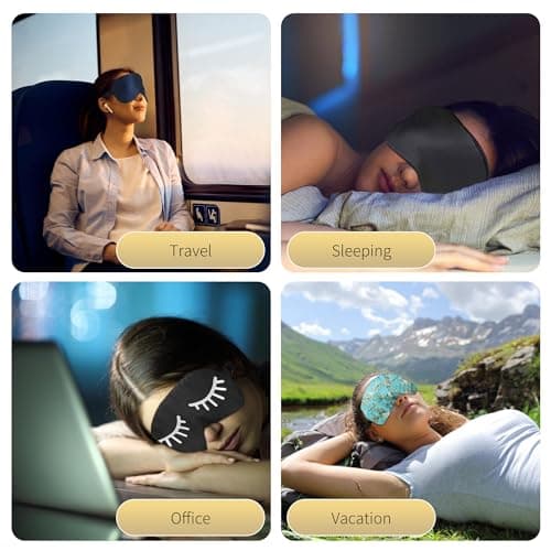 ZIMASILK 100% Mulberry Silk Sleep Mask with Adjustable Strap, Super-Smooth Soft Natural Silk Eye Mask for Sleep, Multiple Color Options(Navy Blue) 5