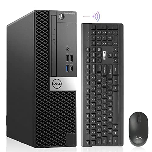 Dell OptiPlex 5070 Desktop Computers Windows 11 Pro,8 Core i7 9700 up to 4.7GHz,32GB DDR4, 1TB M.2 NVMe SSD,Intel Wireless Wi-Fi 6E AX210 & Bluetooth 5.2, HDMI Adapter, Only by Titan ITAD(Renewed)
