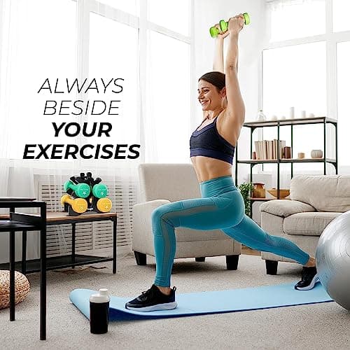 Yes4All 3-Tier Dumbbell Rack, Compact Plastic Weight Stand for 1-8 LB Dumbbells, Small Space-Saving Storage for Home Gym 5