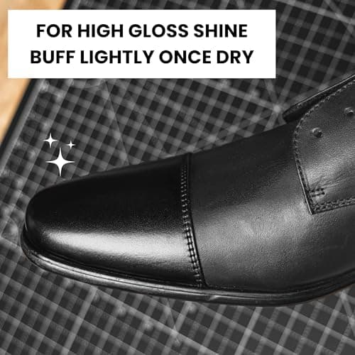 Angelus Black Liquid Shoe Polish, Instant Shoe Shine with Sponge Applicator, 3.3 fl oz, High-Gloss Finish & Quick-Dry, Restores Color, Quick Shine Shoe Polish for Leather Dress Shoes, Boots & More 5